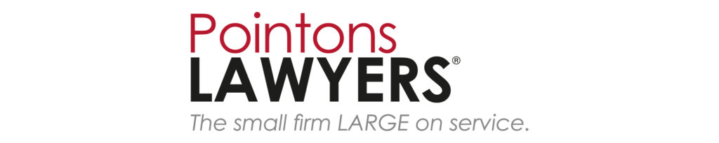 Points Lawyers logo with red 'Points', black 'LAWYERS', and gray italic tagline 'The small firm LARGE on service.'